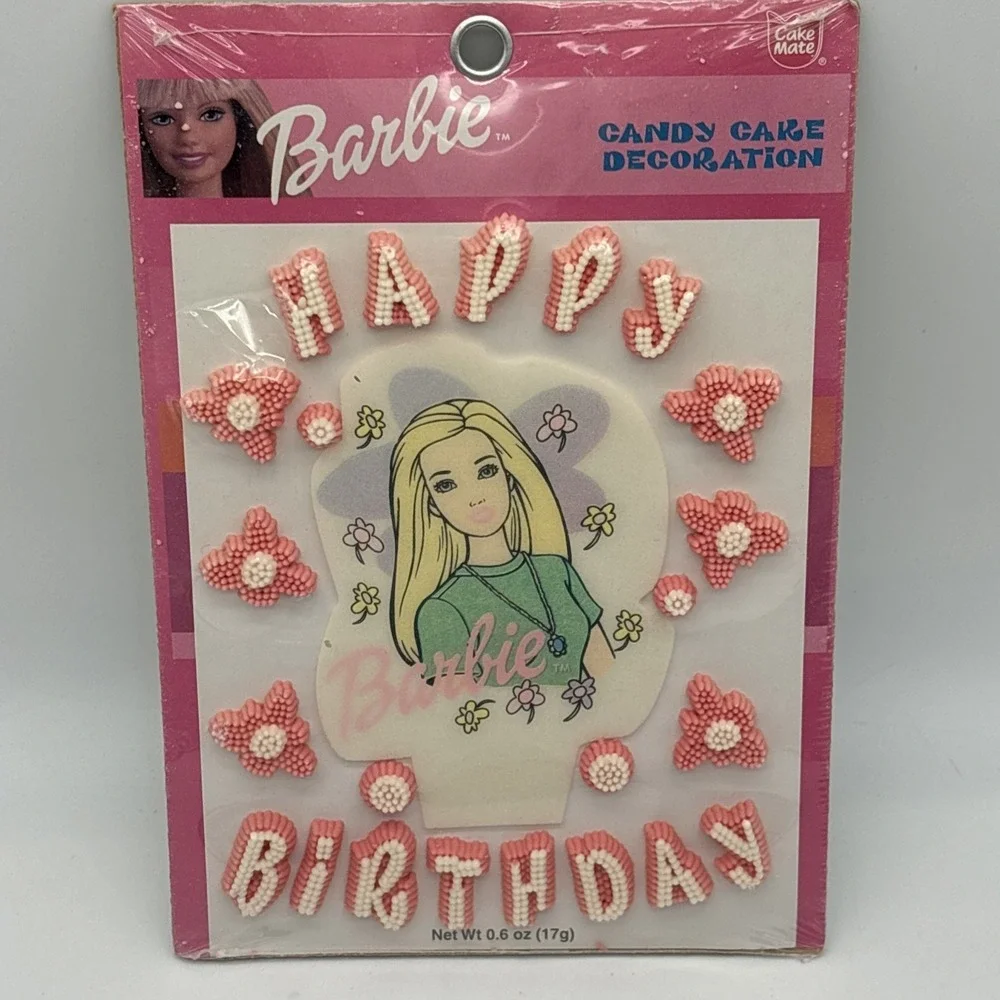vintage Barbie candy cake decoration 2000 Happy birthday